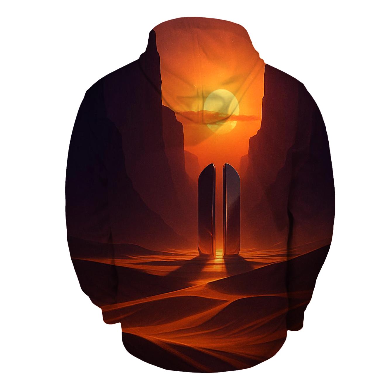Ember Veil Canyon Mirage graphic hoodies