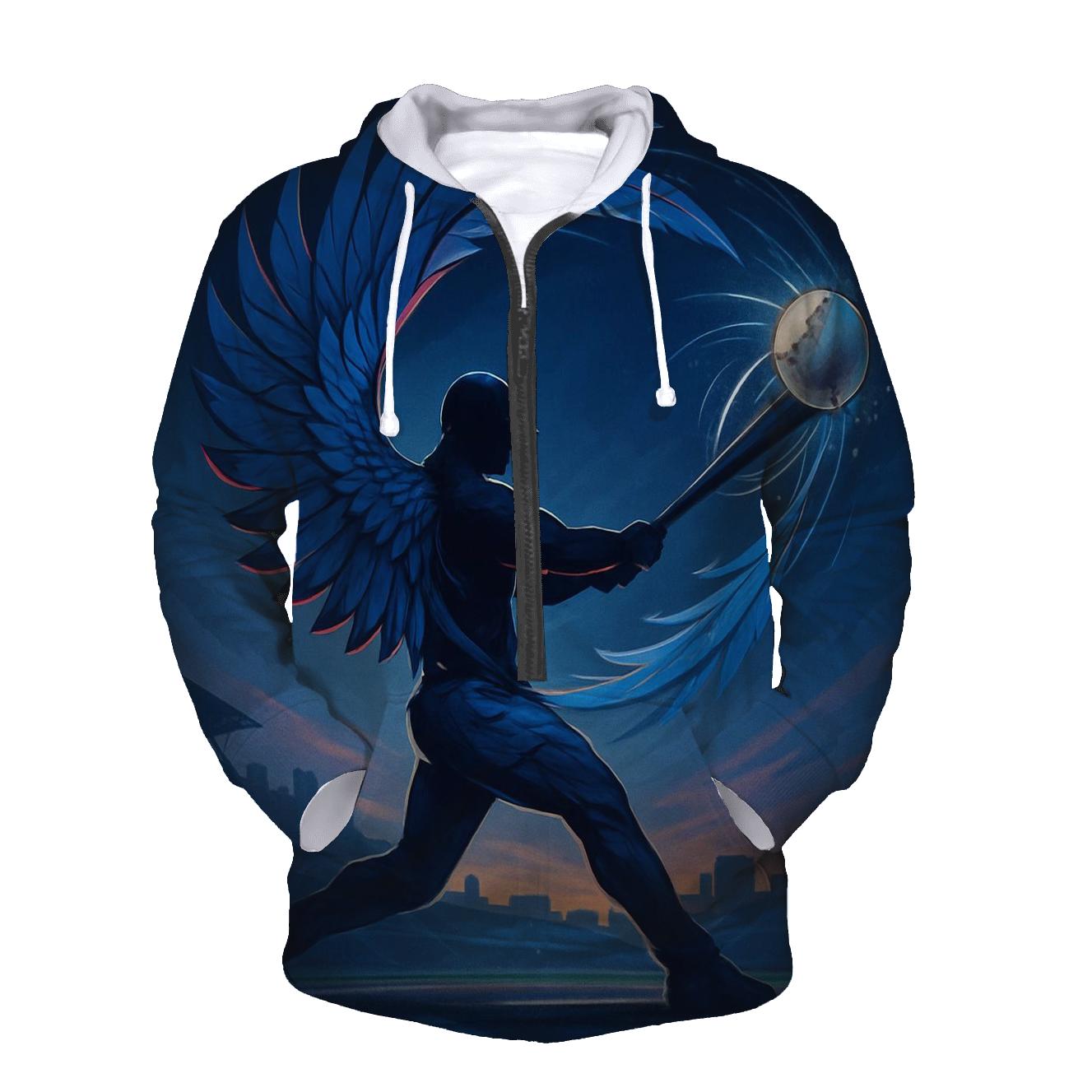 Bat Swing In Blue Jays Nightfall Motion graphic hoodies