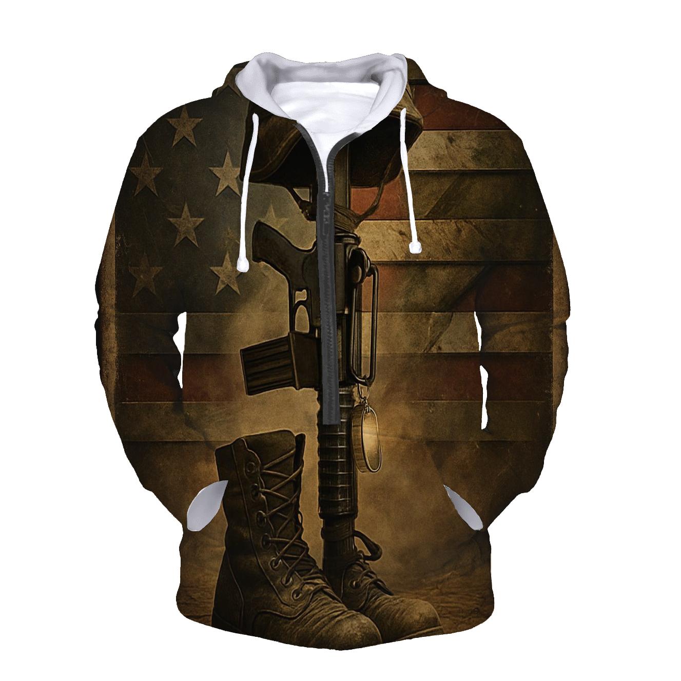 Memorial Gear In Flag Forged Steel heavyweight hoodies