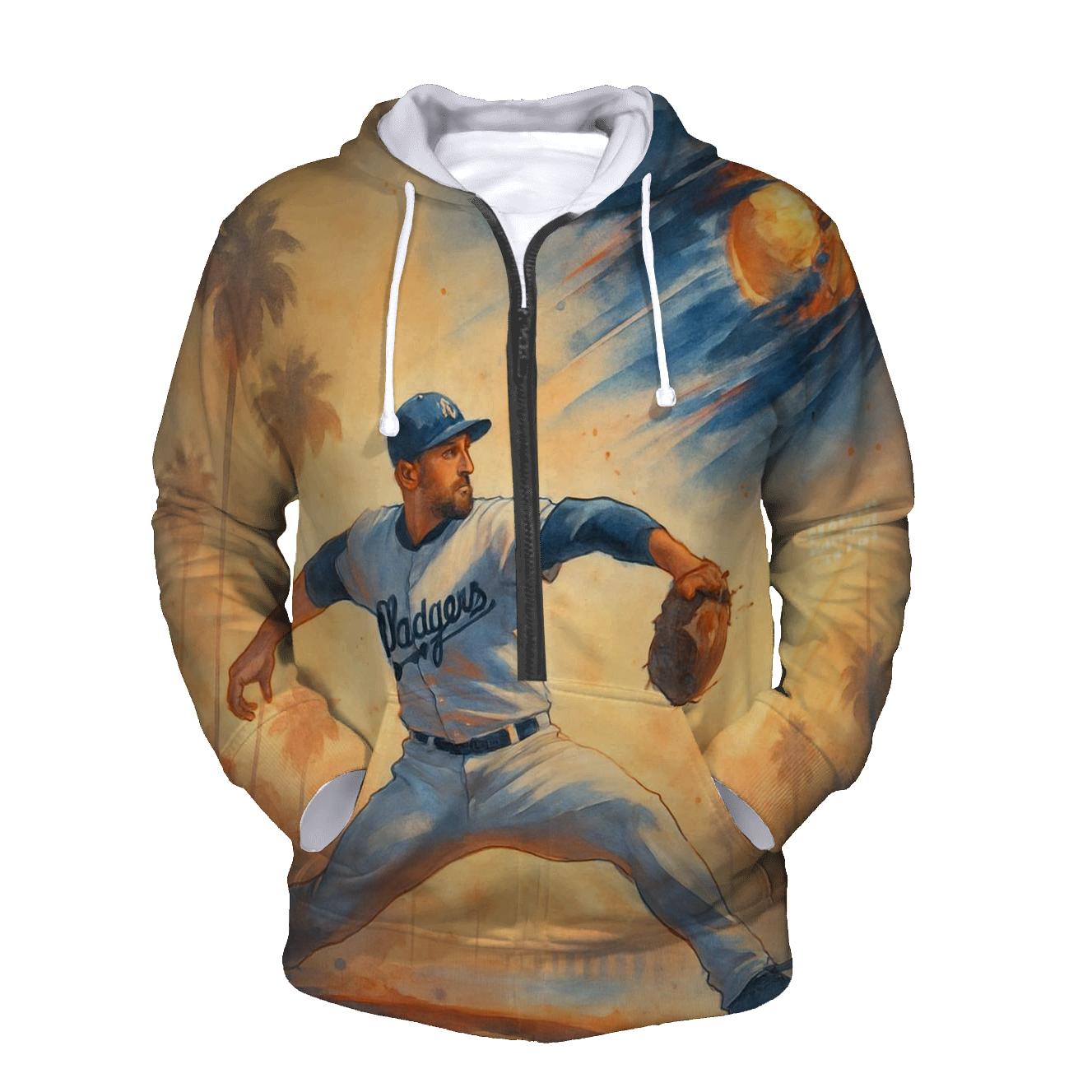 Sunset Heat Fastball Over The Coast custom hoodies