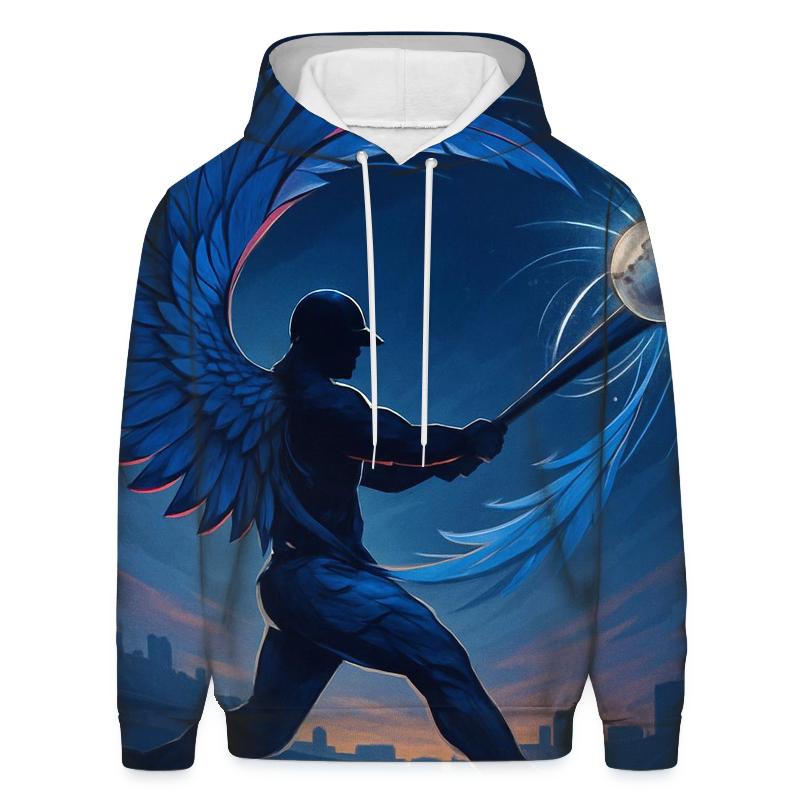 Bat Swing In Blue Jays Nightfall Motion zip-up hoodies