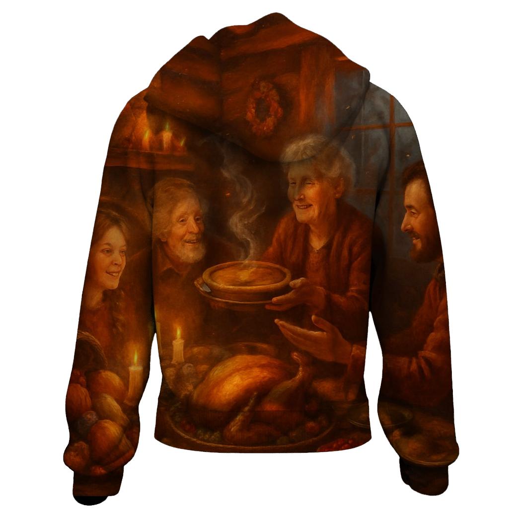 Moonlit Harvest Cabin Supper hoodie designs