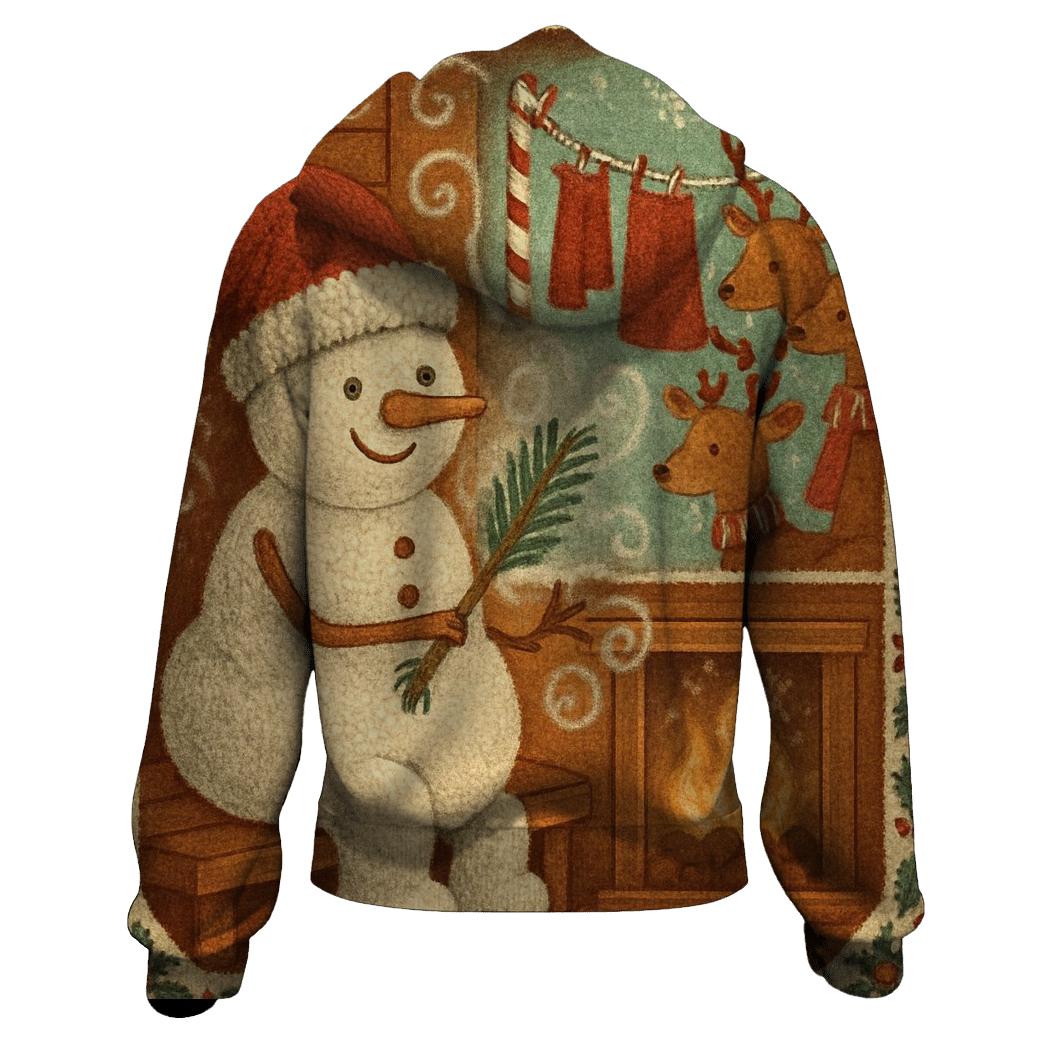 Snowman Sauna Night With Reindeer Towels custom hoodies