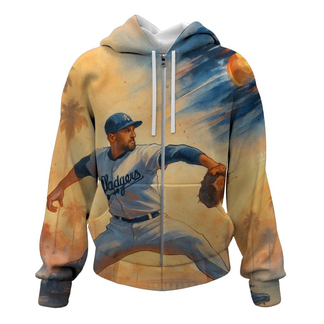 Sunset Heat Fastball Over The Coast premium hoodies