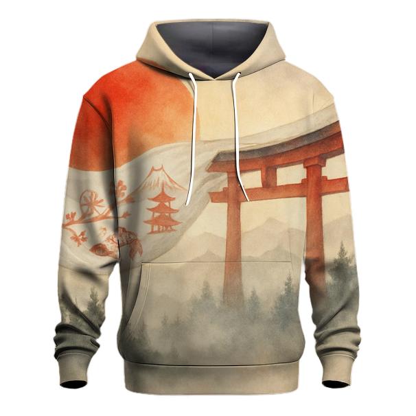 Rising Sun Silk Over Misty Pines pullover hoodies