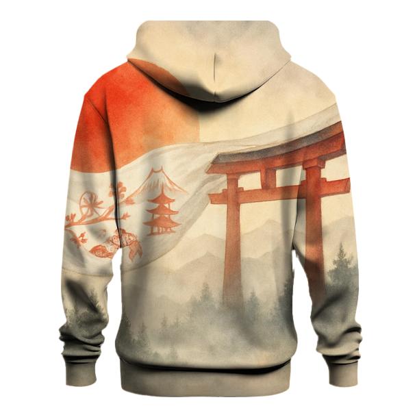 Rising Sun Silk Over Misty Pines pullover hoodies