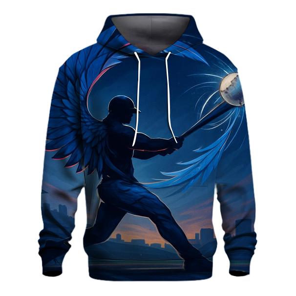 Bat Swing In Blue Jays Nightfall Motion graphic hoodies