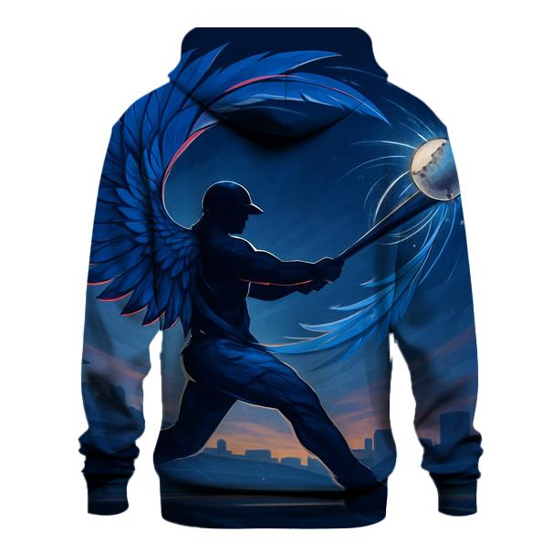 Bat Swing In Blue Jays Nightfall Motion graphic hoodies