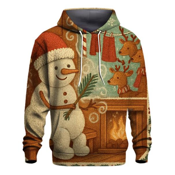 Snowman Sauna Night With Reindeer Towels custom hoodies