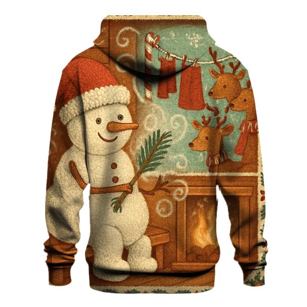 Snowman Sauna Night With Reindeer Towels custom hoodies