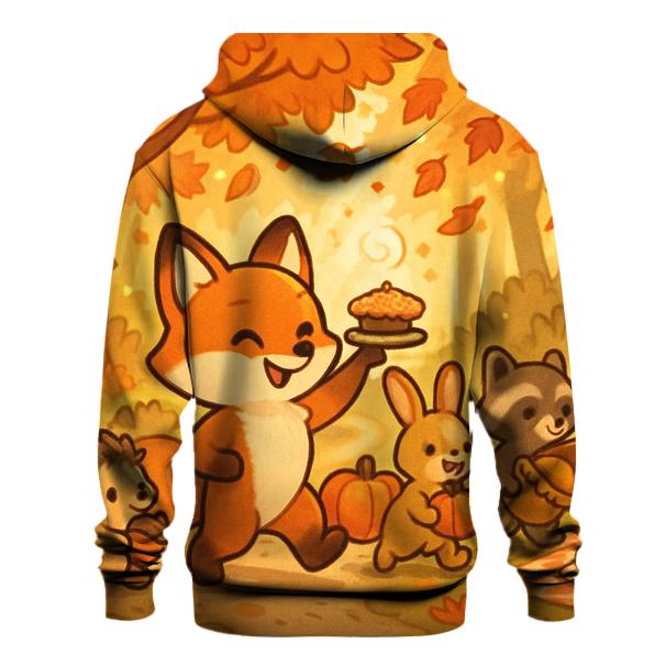 Woodland Friends Pumpkin Parade pullover hoodies