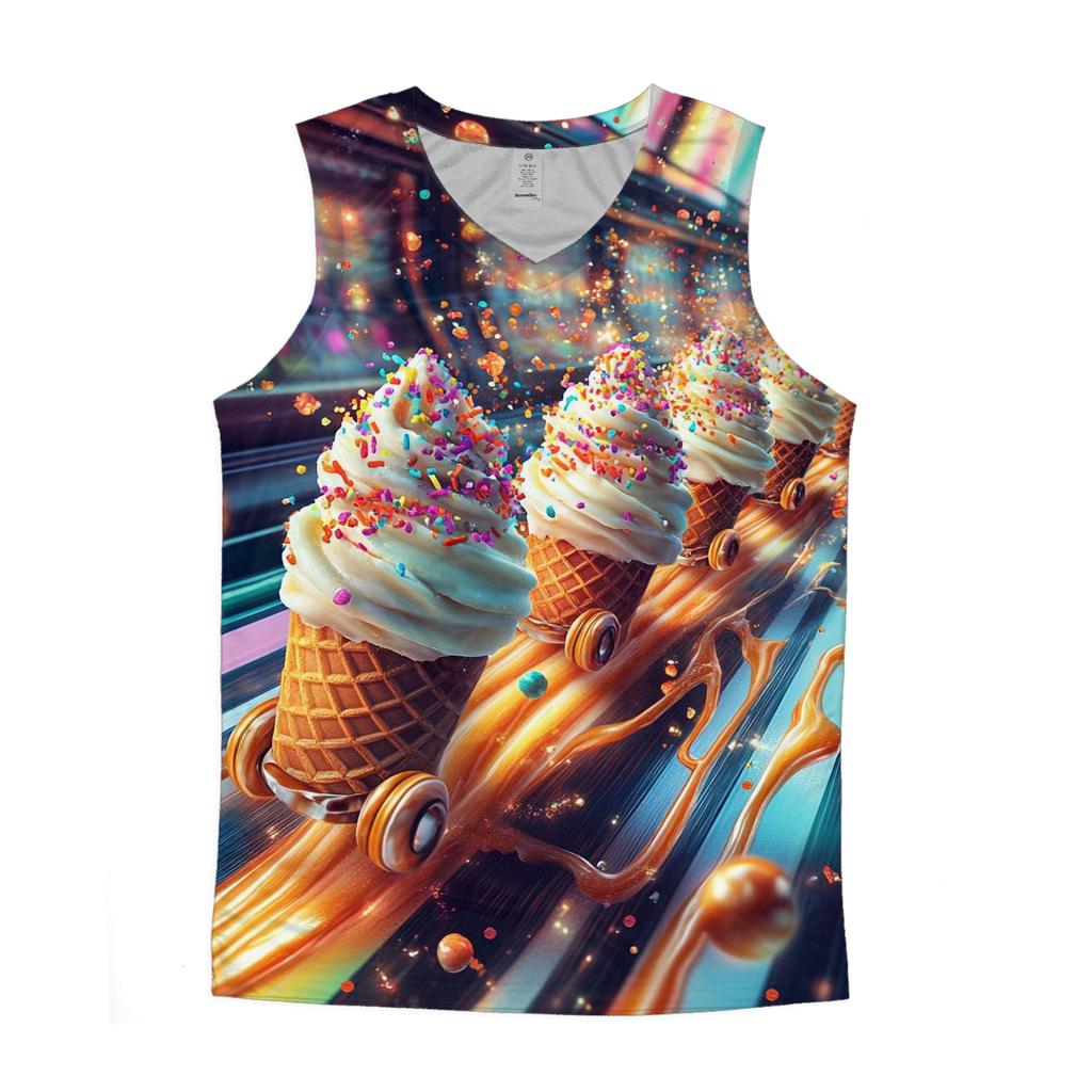 Neon Sundae Arcade Stampede stylish racerback tanks