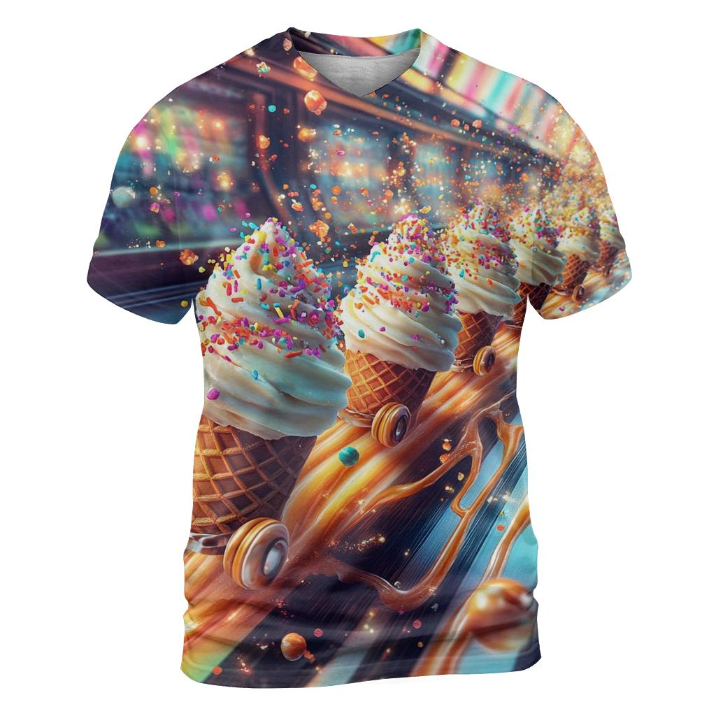 Neon Sundae Arcade Stampede unique graphic print tees