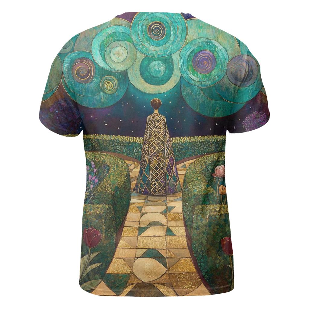 Gustav Klimt Inspired Aurora Garden artistic all-over print tops