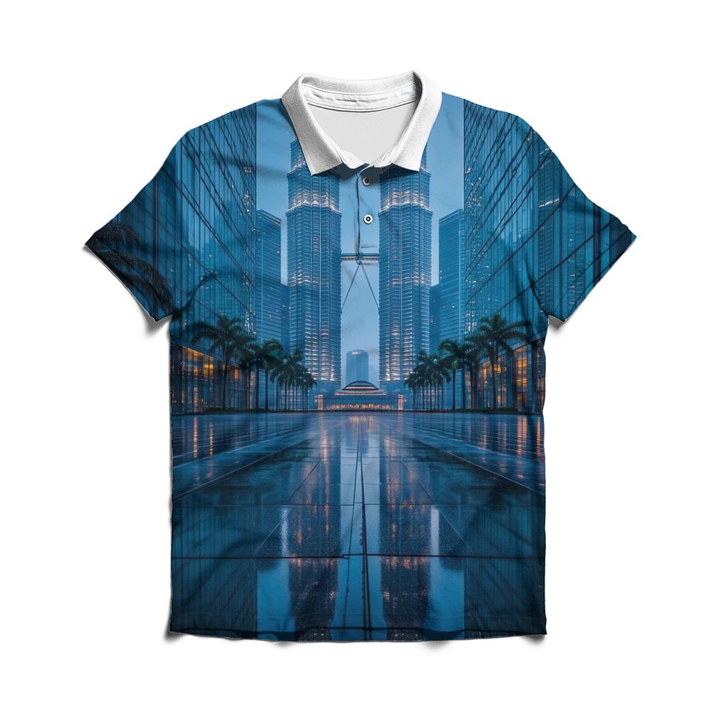 Petronas Towers Kuala Lumpur casual sports polo shirts