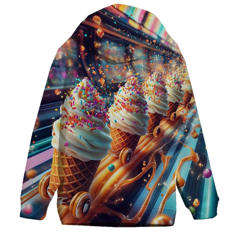 Neon Sundae Arcade Stampede zip-up hoodies