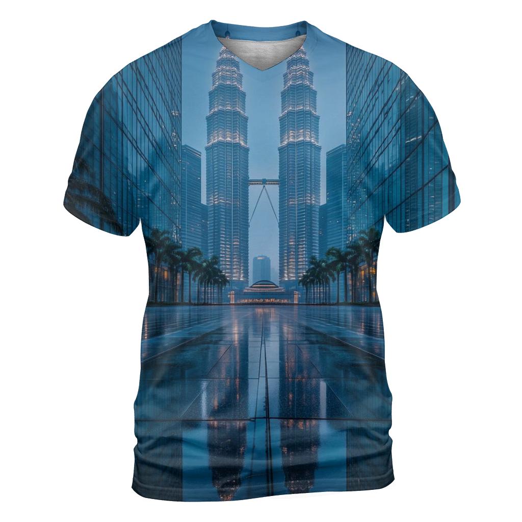 Petronas Towers Kuala Lumpur designer pattern shirts