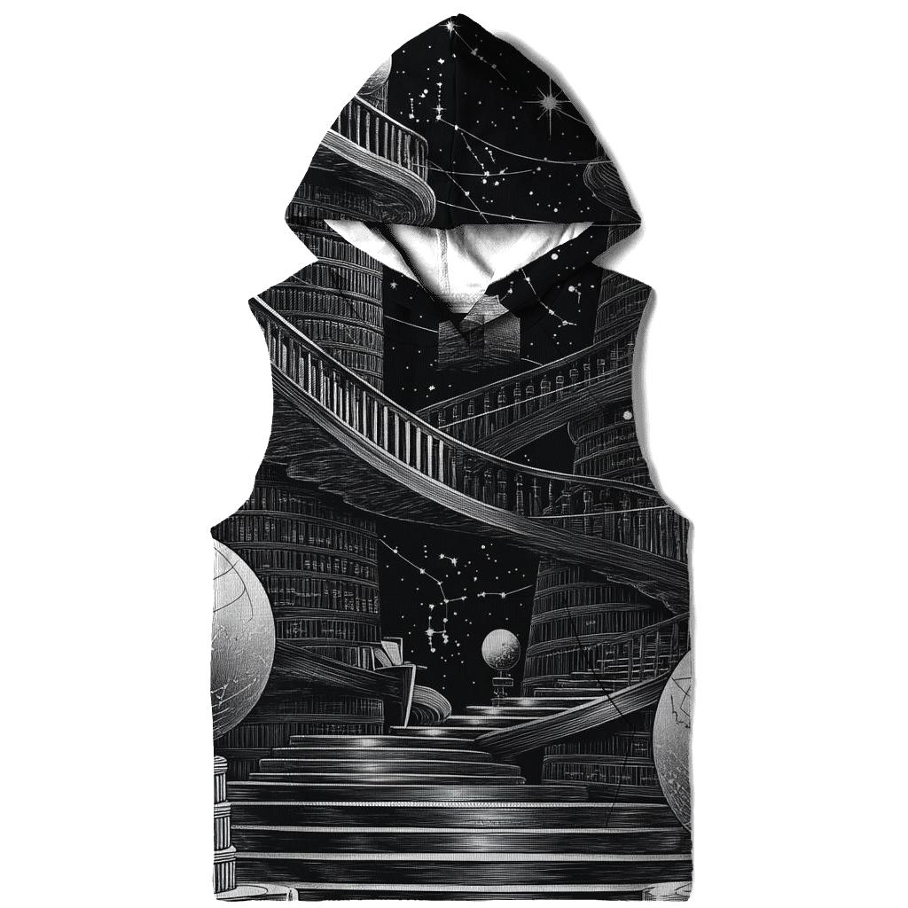 MC Escher Inspired Celestial Library Staircase heavyweight hoodies