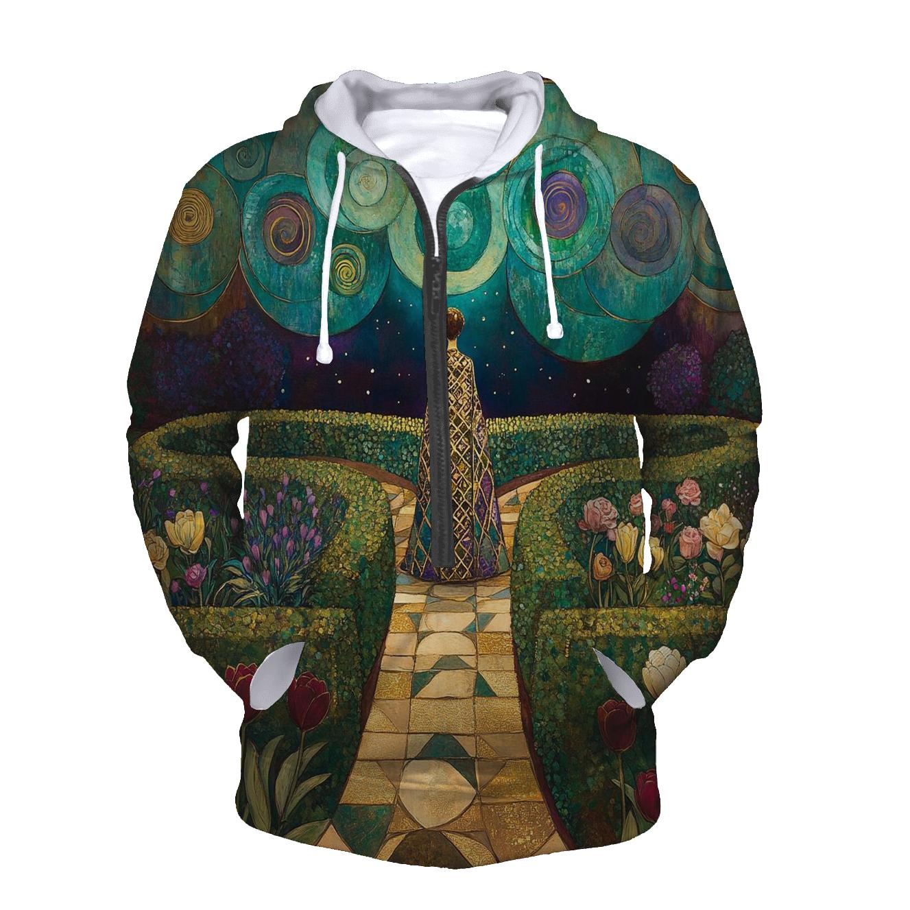 Gustav Klimt Inspired Aurora Garden heavyweight hoodies