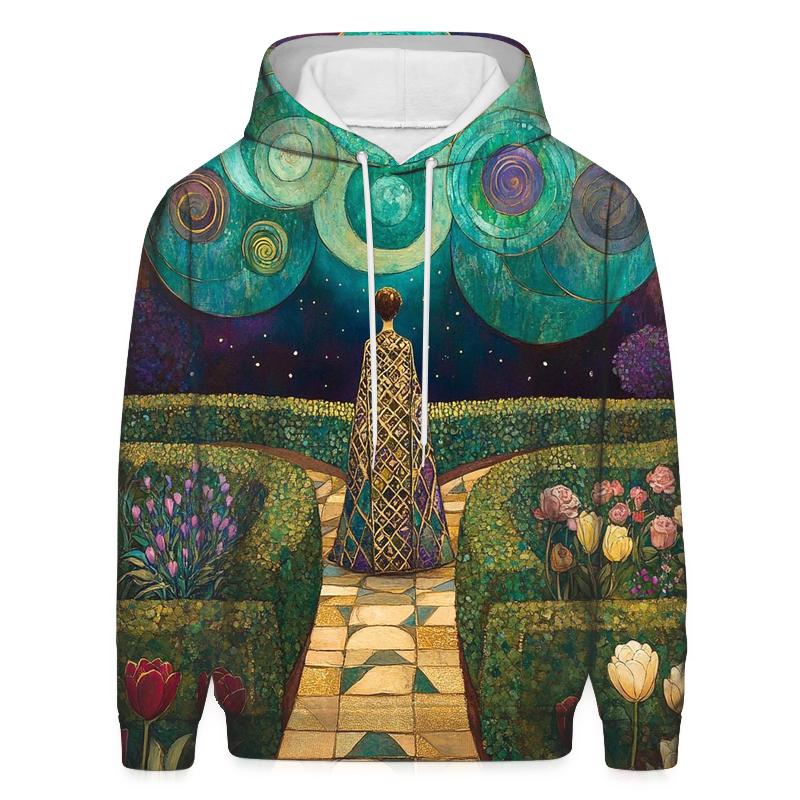 Gustav Klimt Inspired Aurora Garden pullover hoodies
