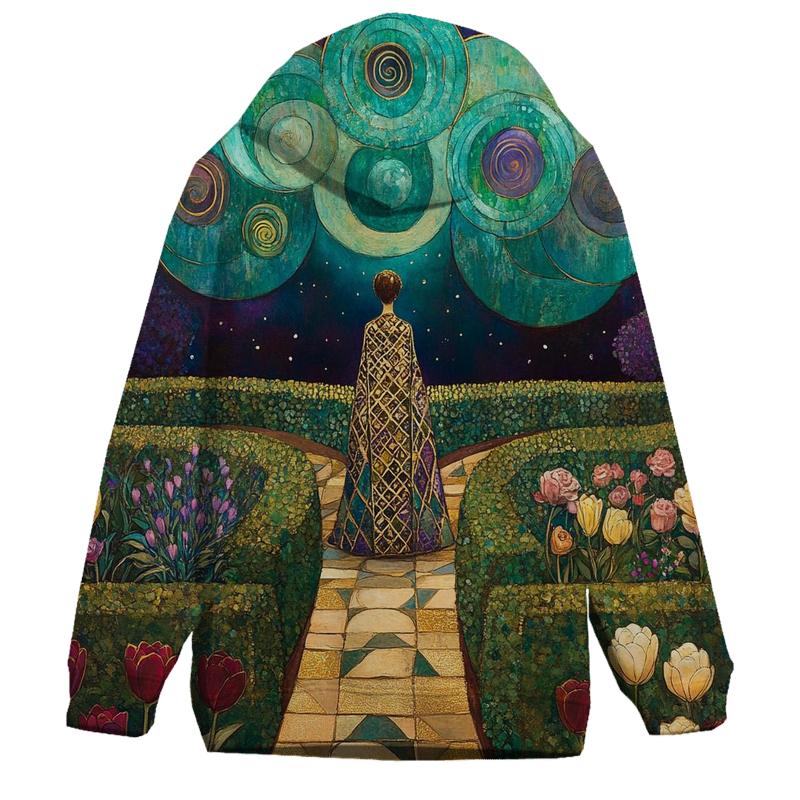 Gustav Klimt Inspired Aurora Garden pullover hoodies