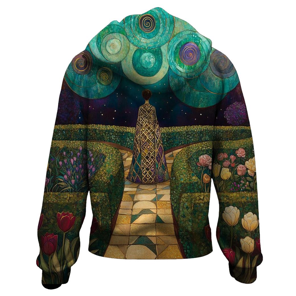 Gustav Klimt Inspired Aurora Garden custom hoodies