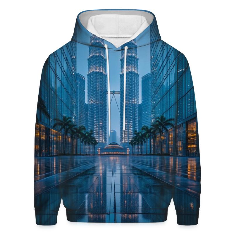 Petronas Towers Kuala Lumpur printed hoodies
