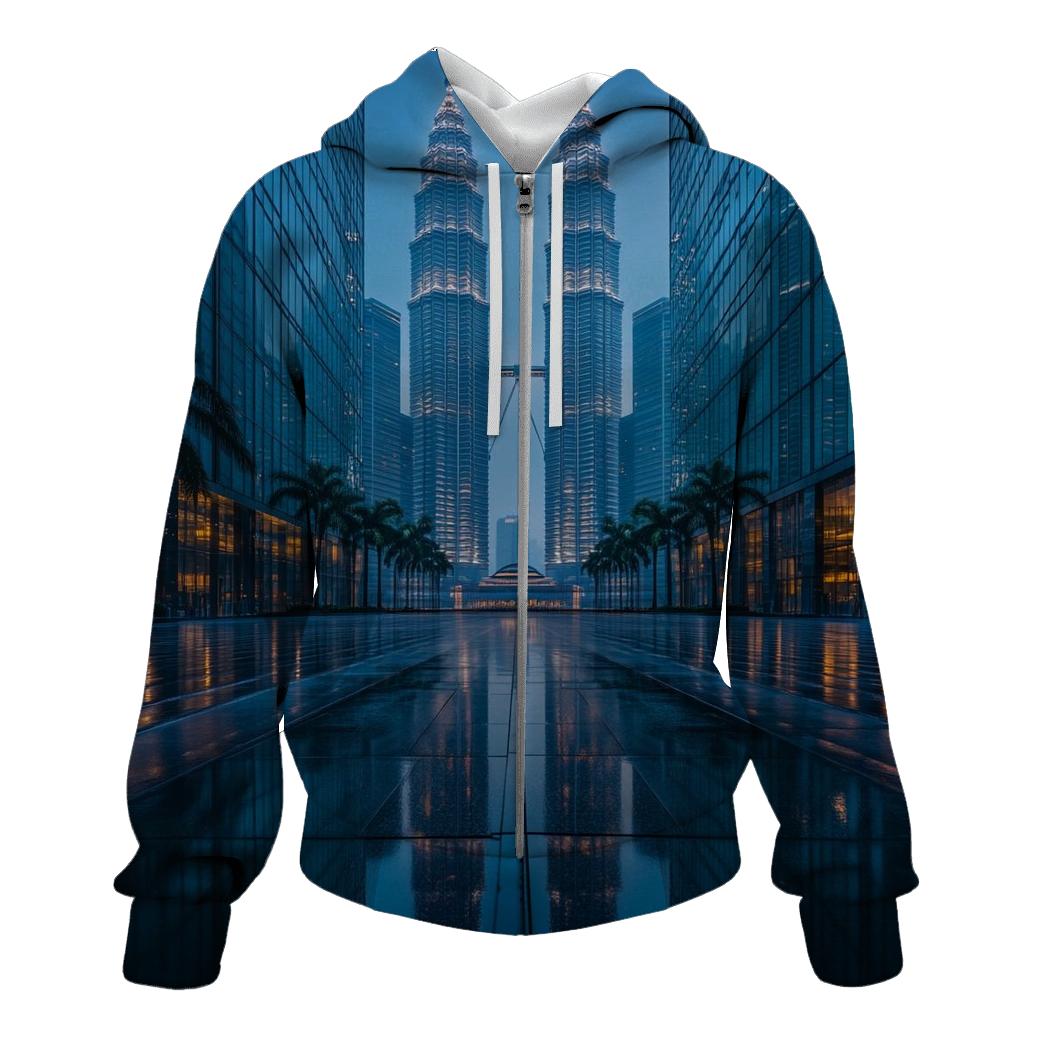 Petronas Towers Kuala Lumpur zip-up hoodies