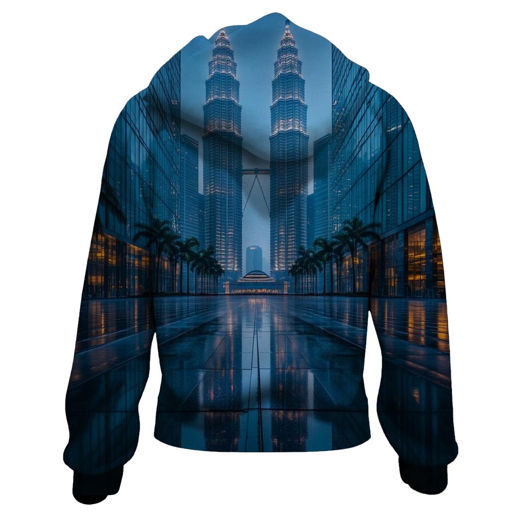Petronas Towers Kuala Lumpur zip-up hoodies