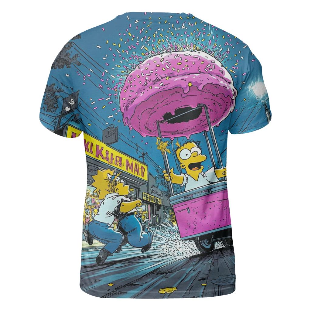 Neon Night At The Flaming Donut Riot trendy printed shirt styles