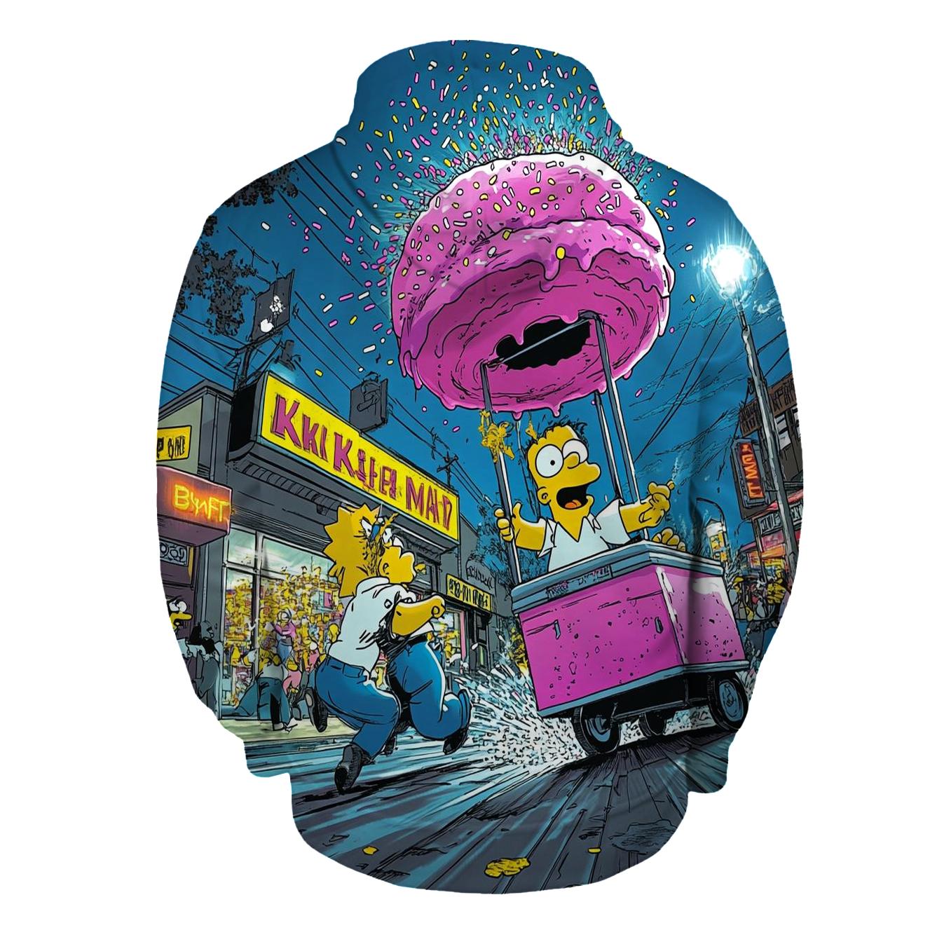 Neon Night At The Flaming Donut Riot premium hoodies