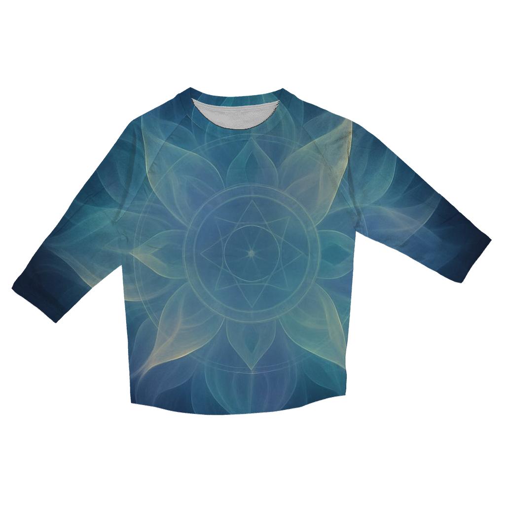 Aurora Breath Mandala casual three quarter sleeve shirts