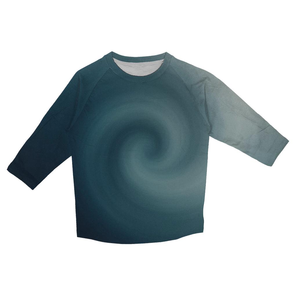 Cobalt Fog Spiral Gradient fashion 3/4 sleeve shirts