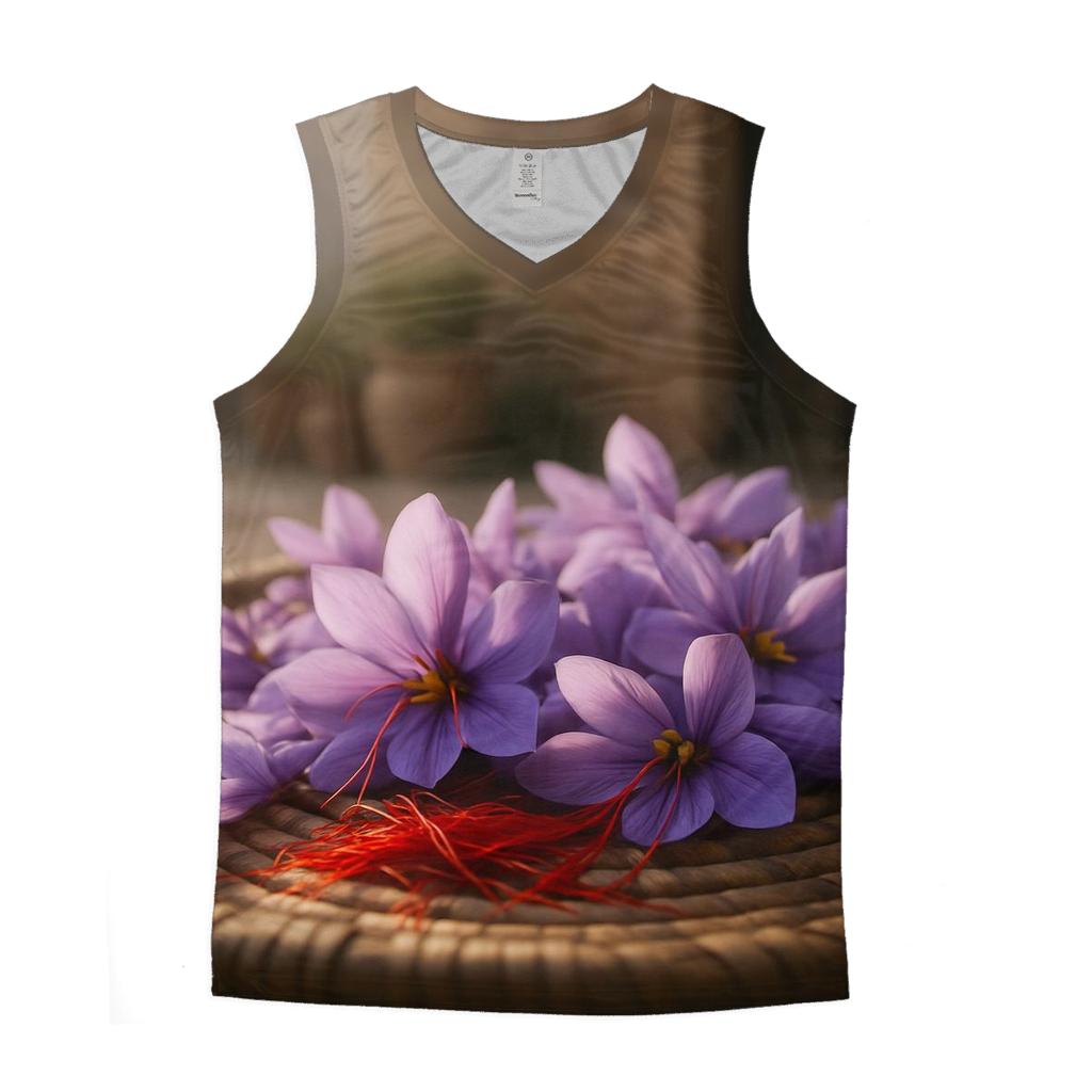 Saffron Crocus Drying Tray In A Rural Courtyard cotton sleeveless tops