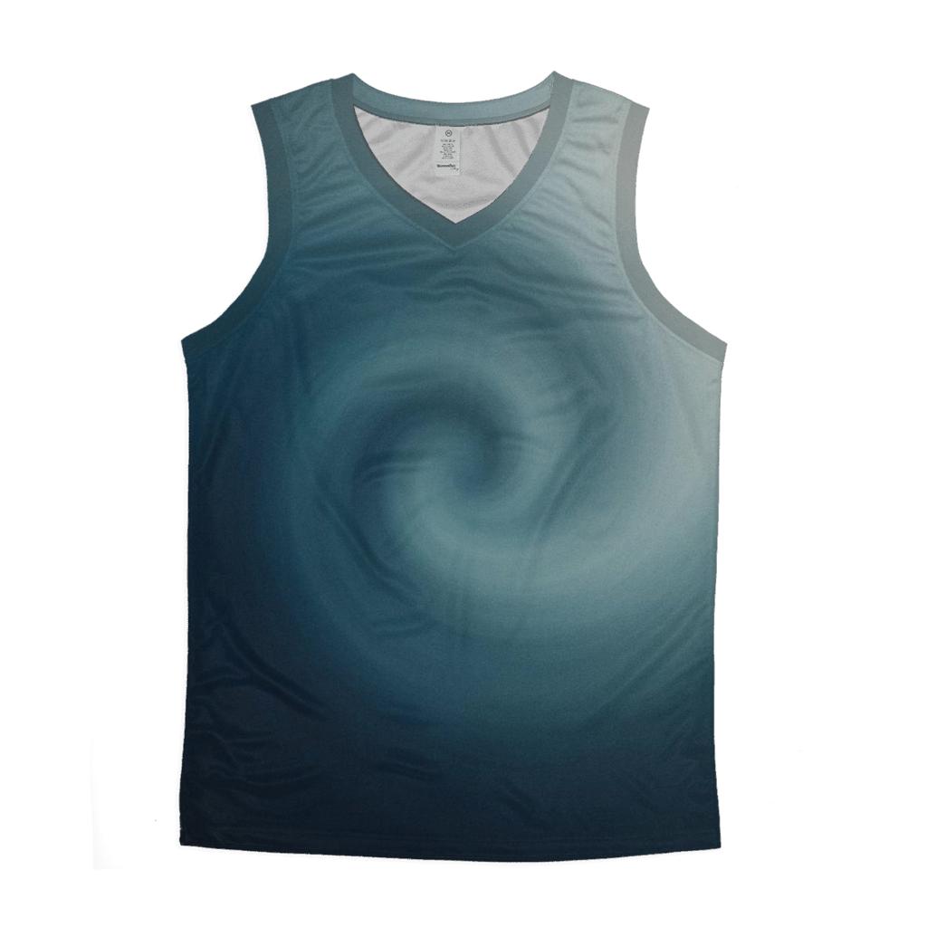 Cobalt Fog Spiral Gradient cotton sleeveless tops