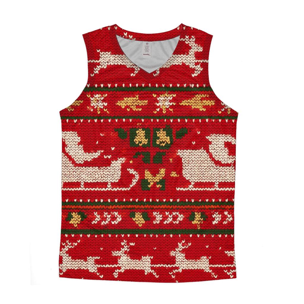 Santa Sleigh Meteor Shower Bands Design designer workout tanks