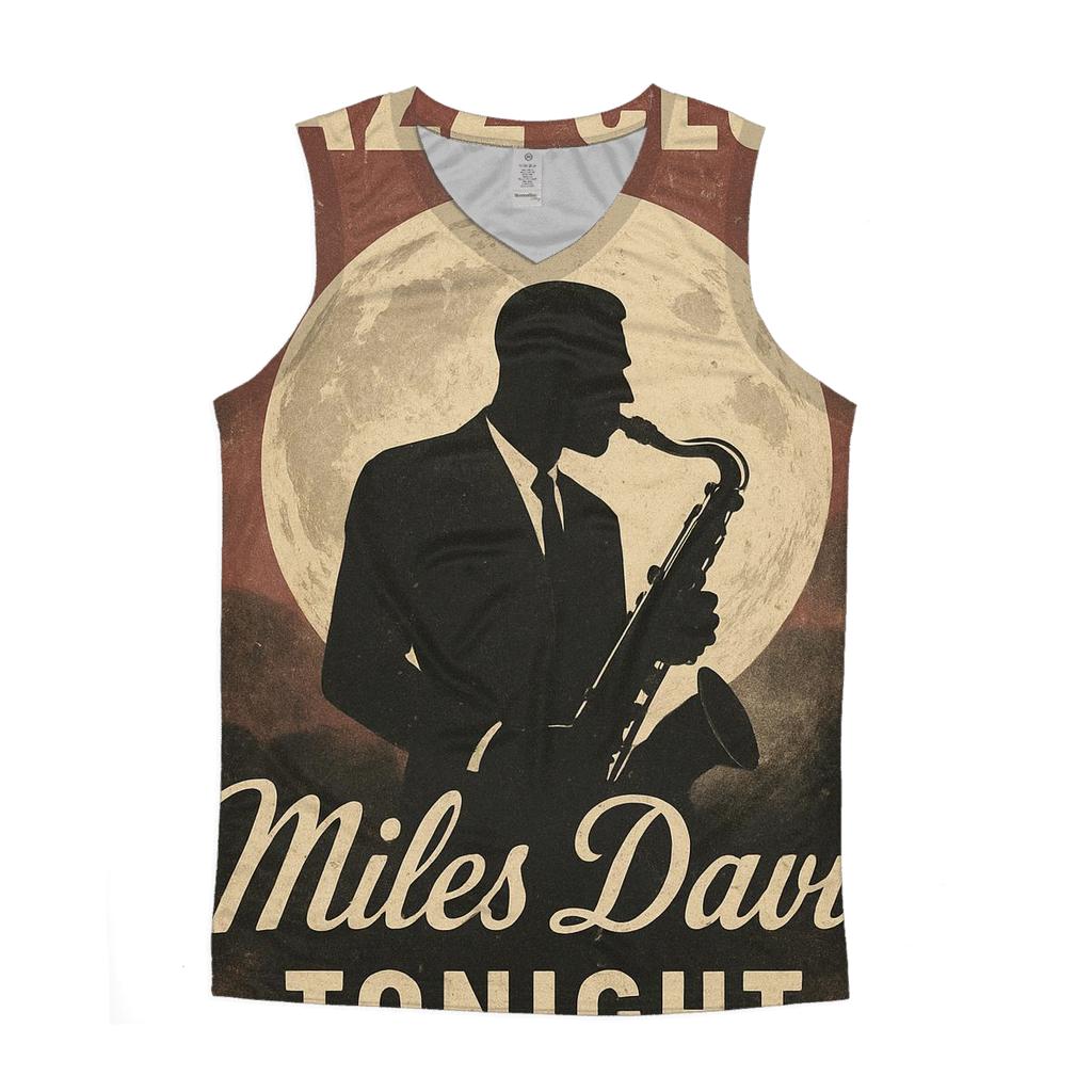 Aged Lunar Jazz Club Poster casual summer tank tops