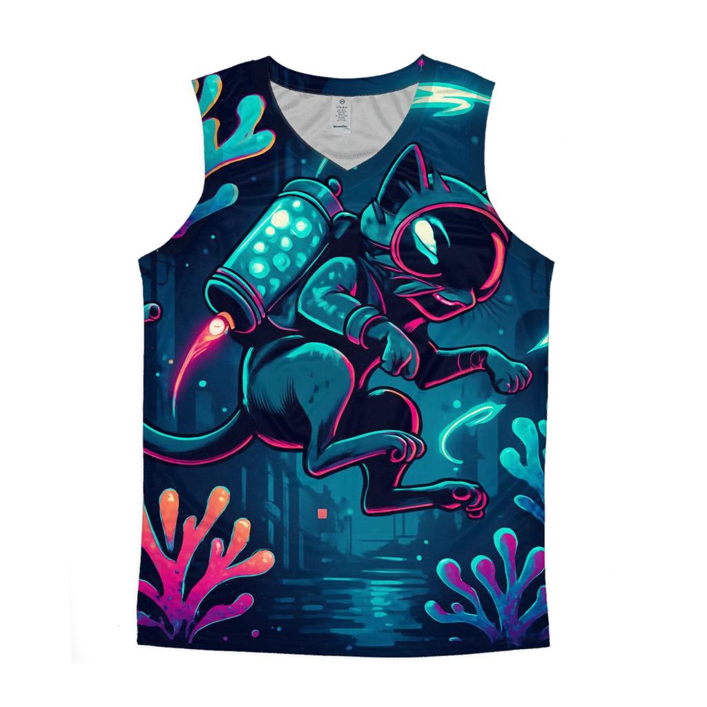 Coral Reef Jetpack Alley Cat sports performance tank tops