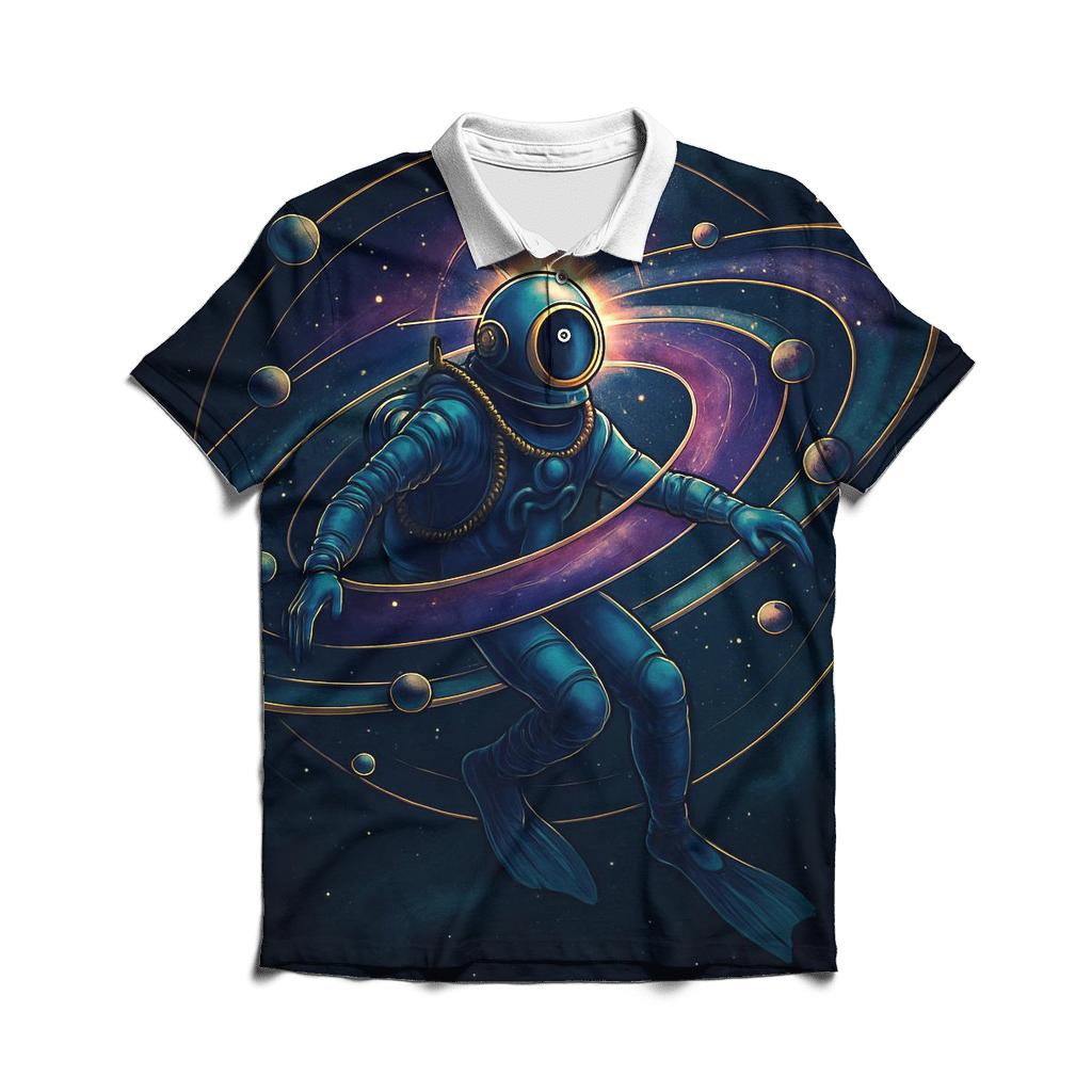 The Luminous Orrery Diver personalized polo shirts