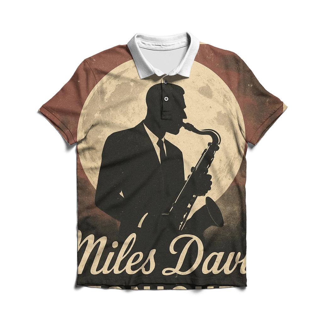 Aged Lunar Jazz Club Poster personalized polo shirts