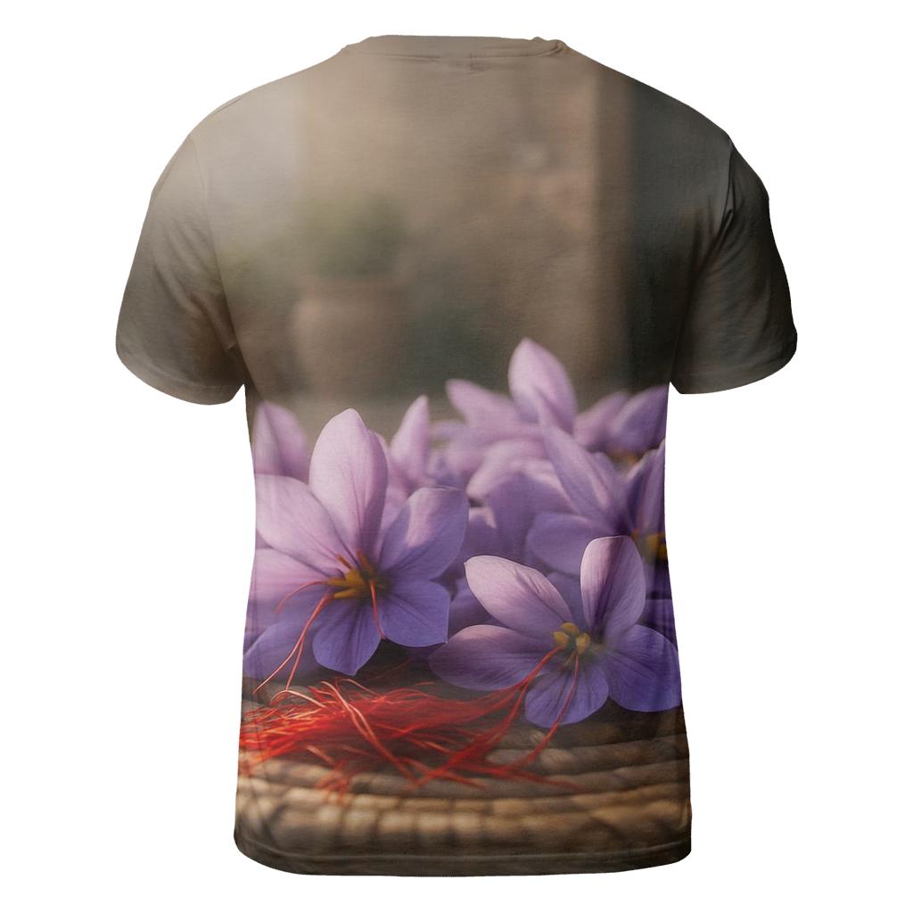 Saffron Crocus Drying Tray In A Rural Courtyard trendy printed shirt styles