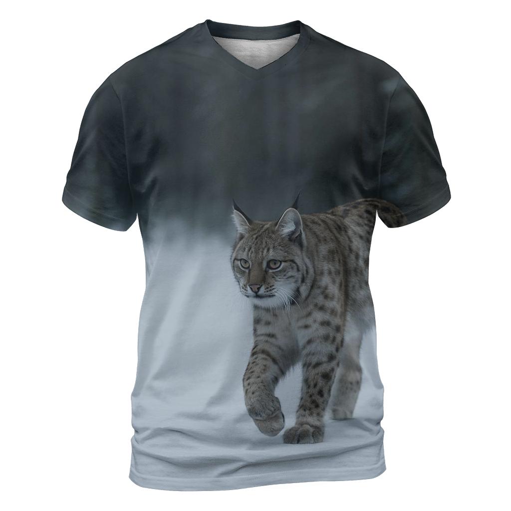 Frostline Forager Eurasian Lynx statement graphic shirts