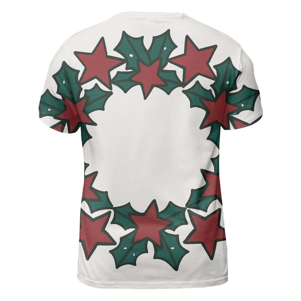 Holly Star Lattice Wreath trendy printed shirt styles