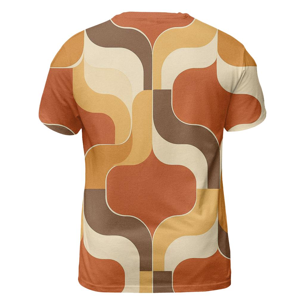 Groovy Terracotta Tilewave unique graphic print tees