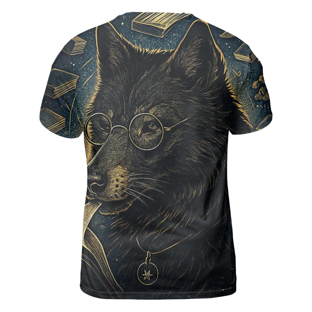Obsidian Librarian Wolf Of The Star Archive statement graphic shirts