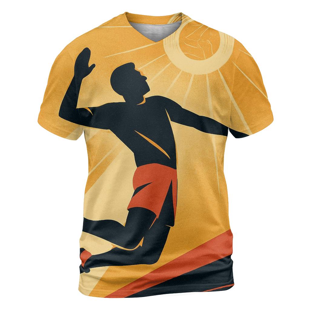 Solar Disc Volleyball Spike trendy printed shirt styles