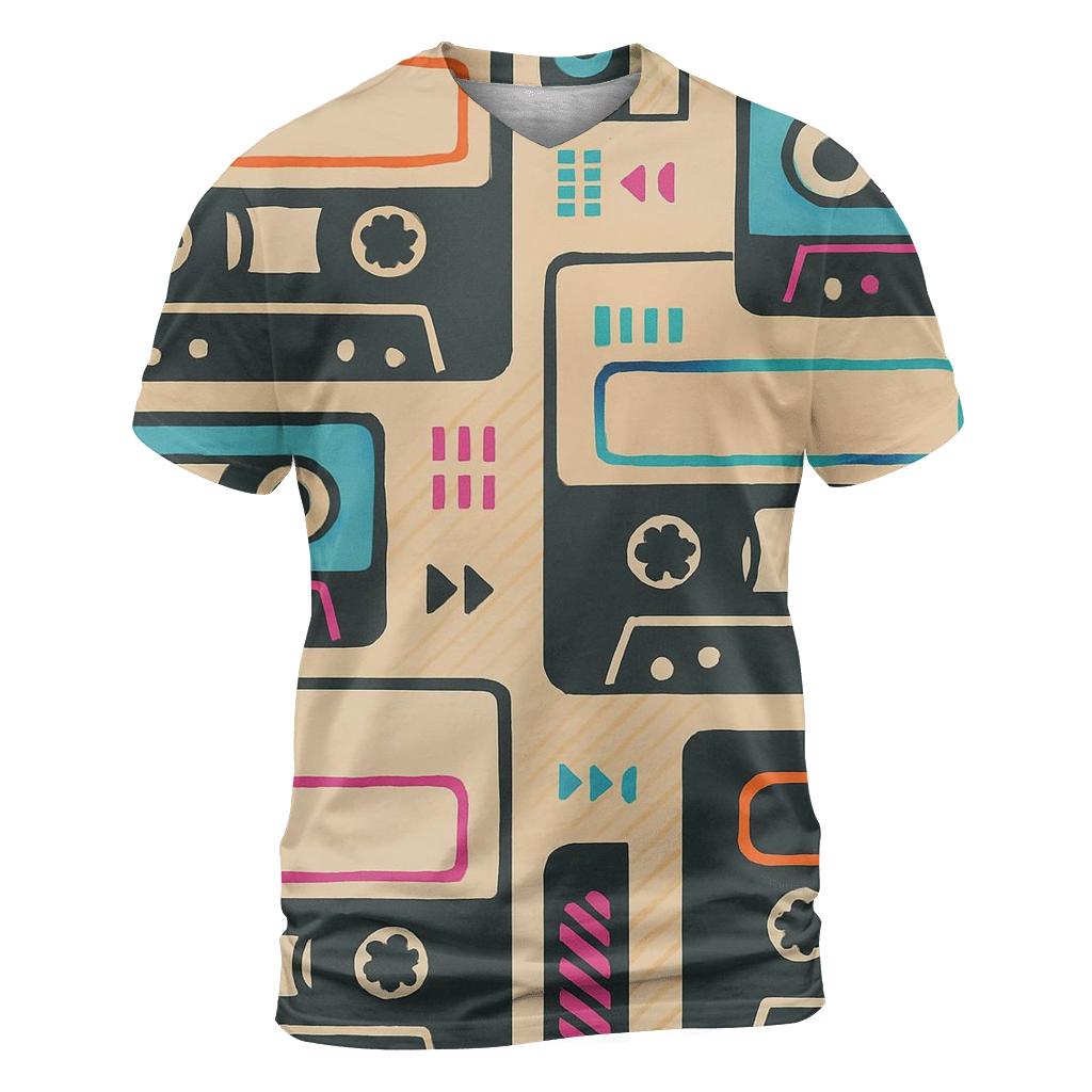 Cassette Mixtape Label Blocks personalized full print shirts