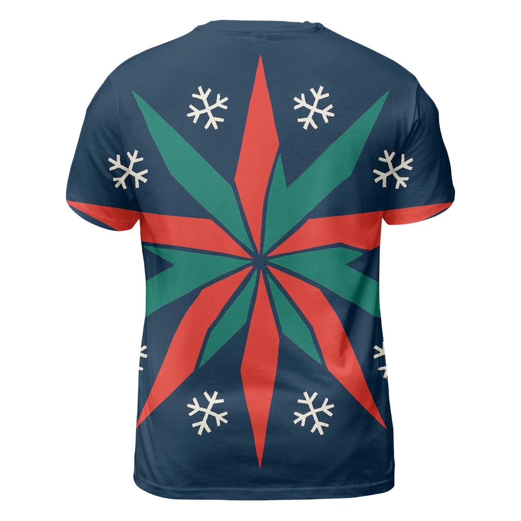 Snowflake Ribbon Starburst custom all-over print shirts