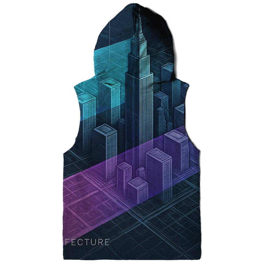 Prismatic City Blueprint Collage hoodie trends