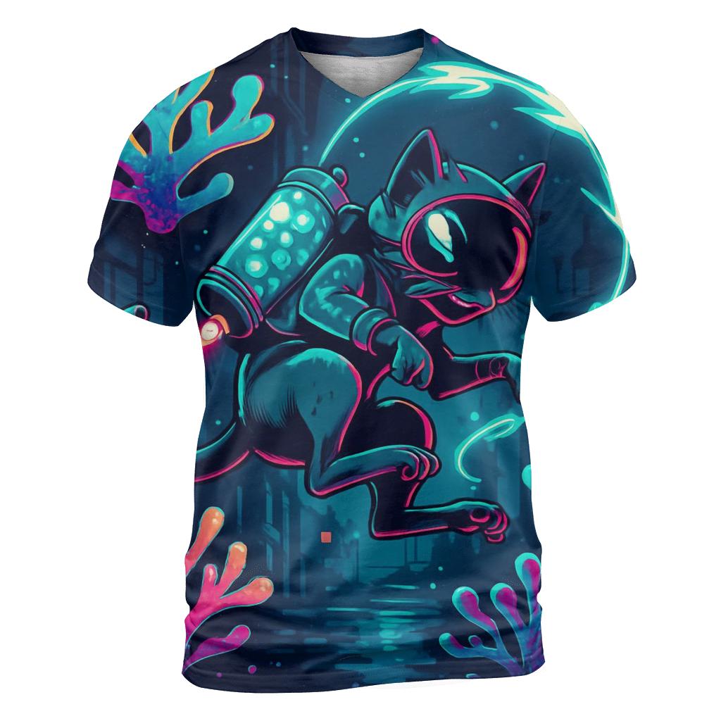 Coral Reef Jetpack Alley Cat trendy printed shirt styles